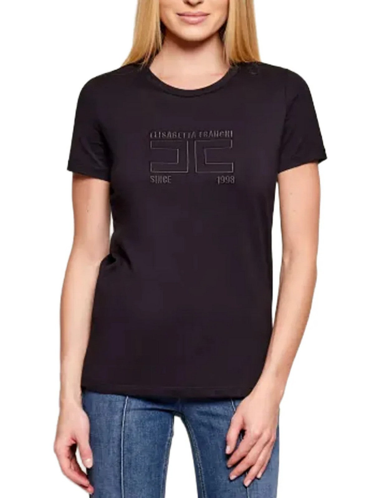 ELISABETTA FRANCHI T-shirt Donna  MA71G61E2 110 Nero gioboutiqueweb