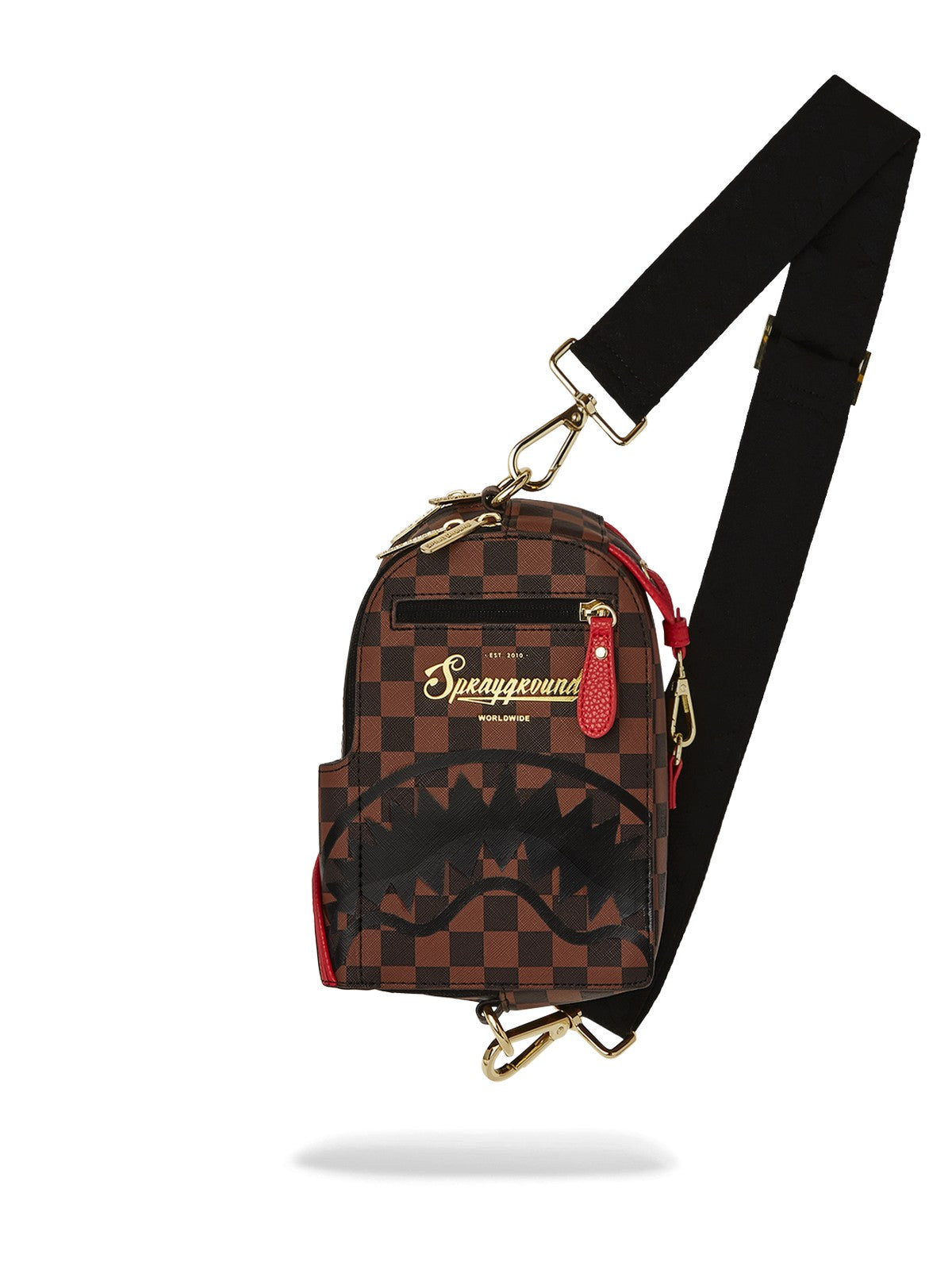 SPRAYGROUND Tracolla Uomo TAKEOVER THE THRONE BACKPACK SLING 910B6553NSZ Marrone gioboutiqueweb