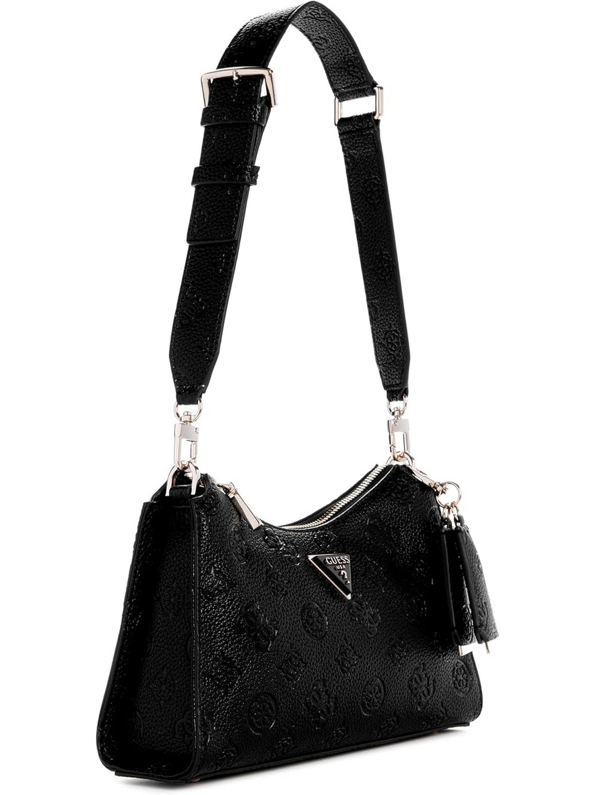 GUESS Borsa Donna CRESIDIA TOP ZIP SHOULDER BAG HWPG93 49180 BLA BLACK gioboutiqueweb