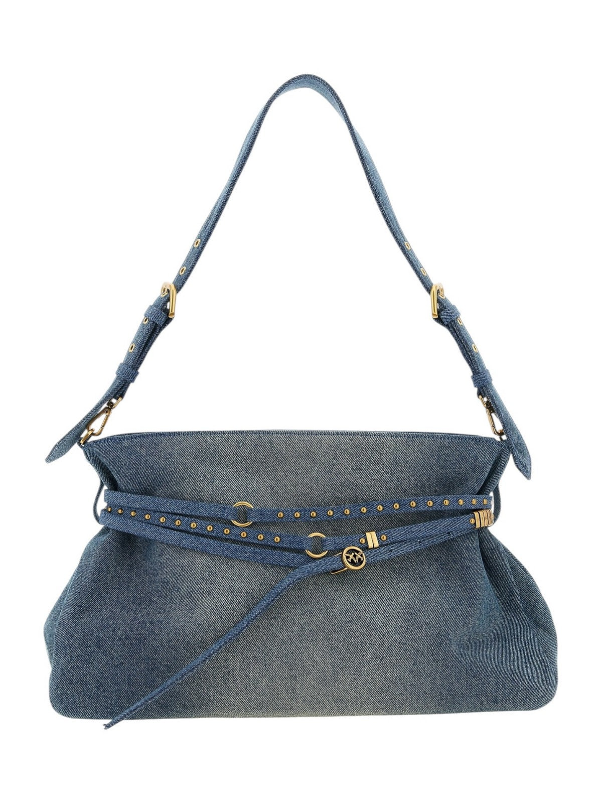 PINKO Borsa Donna BELT BAG BIG DENIM 105903-A31G PJDQ LAVAGGIO MEDIO-ANTIQUE GOLD gioboutiqueweb