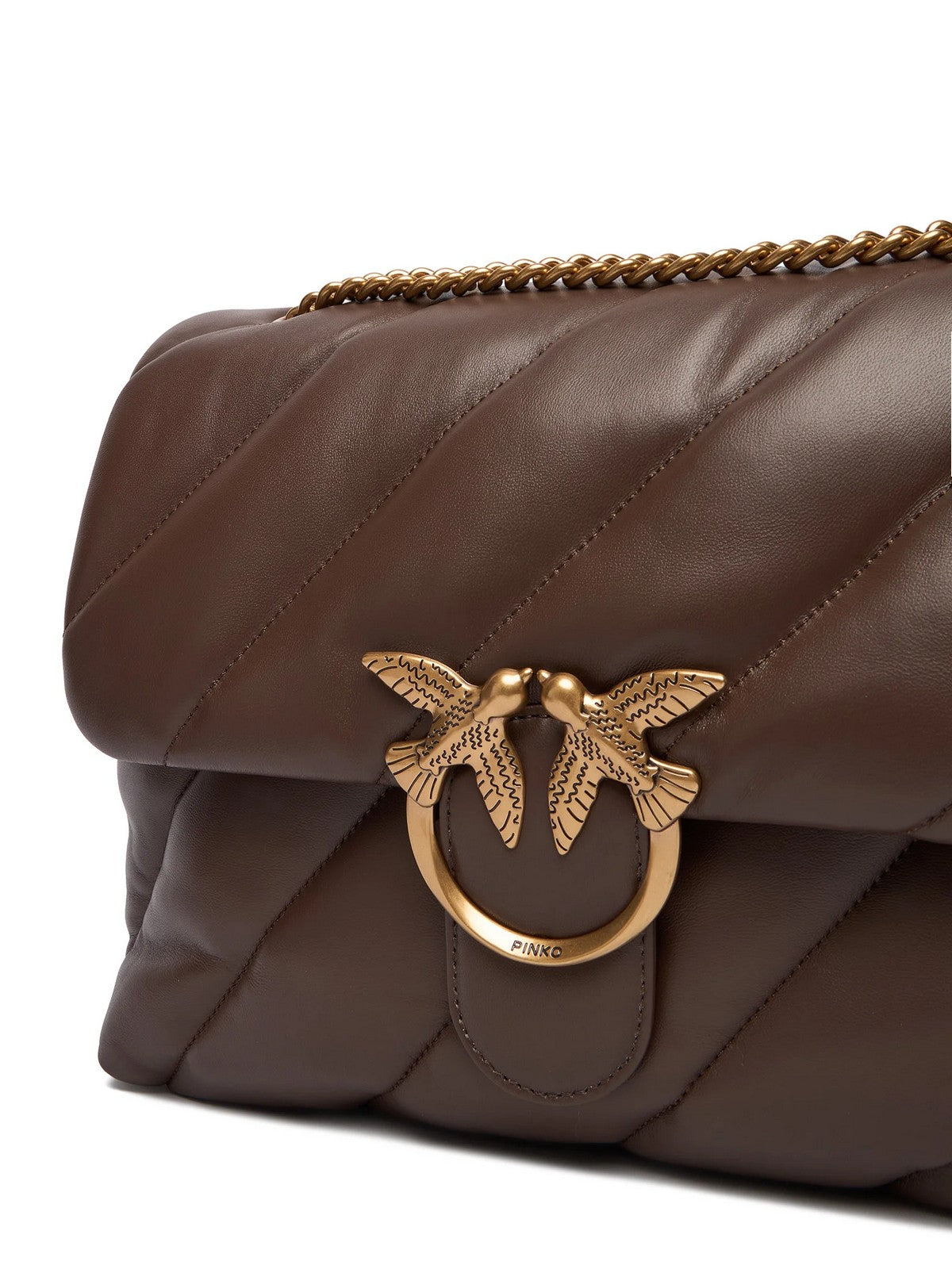 PINKO Borsa Donna Love Puff Big Cl Sheep Nappa 100037-A0F2 L74Q MARRONE CASTANO gioboutiqueweb