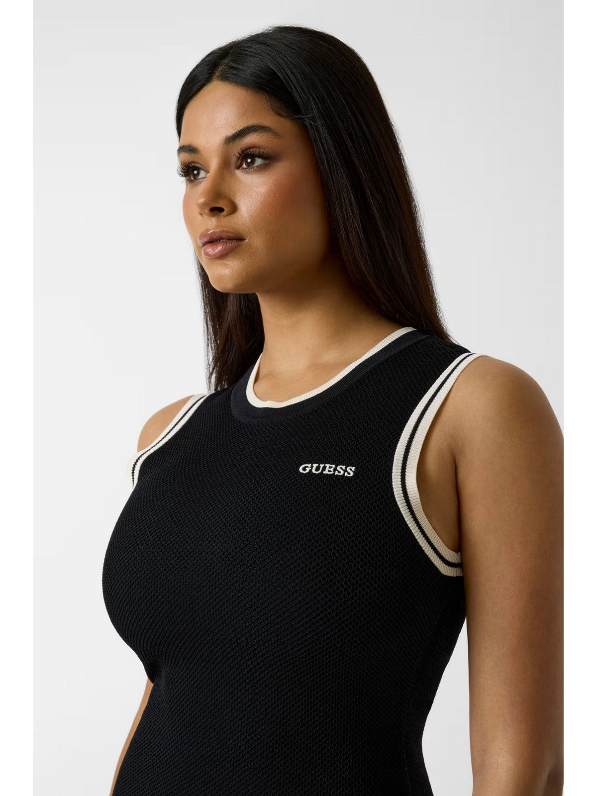 GUESS SPORT Abito Donna GABRY CN SL SHORT DRESS SWTR V6GK04 Z0648 JBLK Jet Black A996