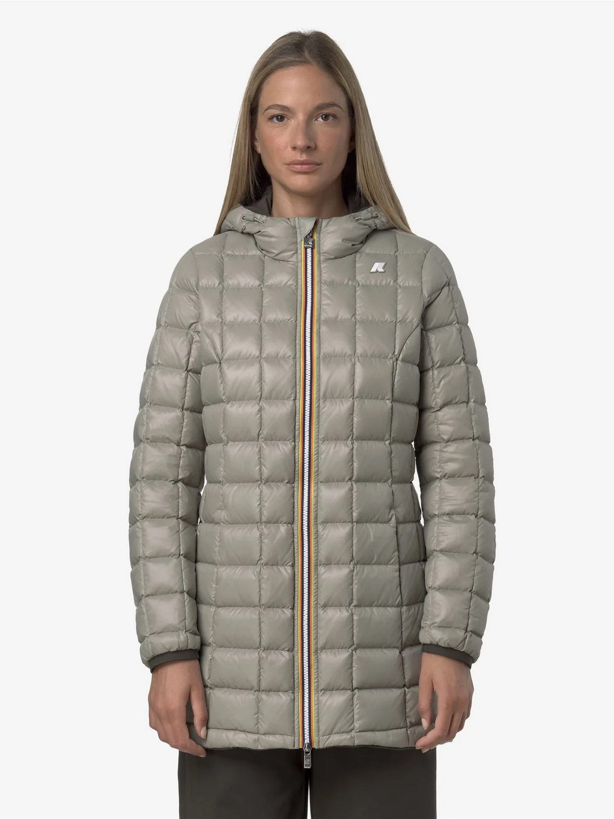 K-WAY Giubbino Donna DENISE ST THERMO DOUBLE K8134CW B42 Black Olive - Green gioboutiqueweb