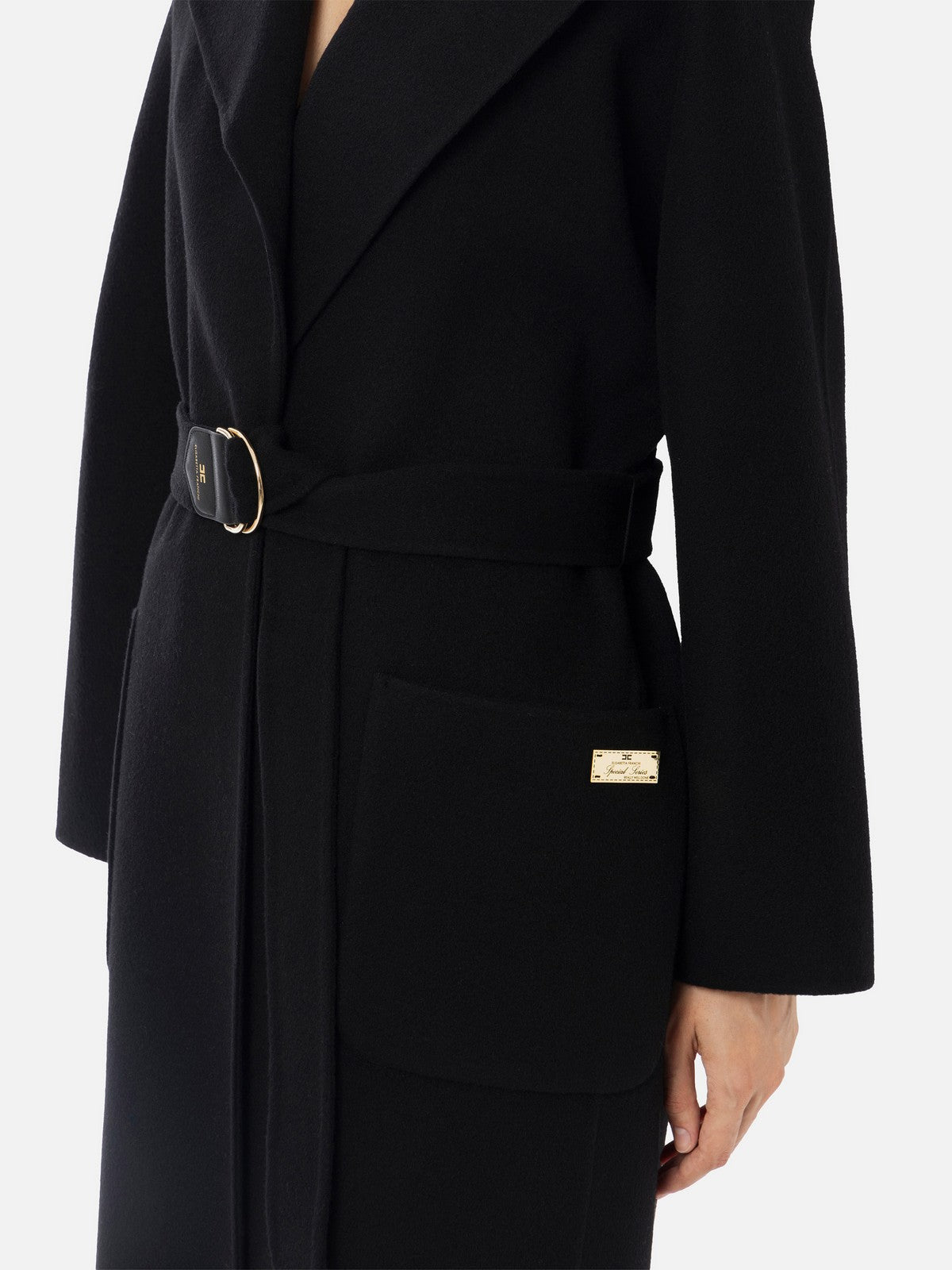ELISABETTA FRANCHI Cappotto Donna  CP54D46E2 110 Nero gioboutiqueweb