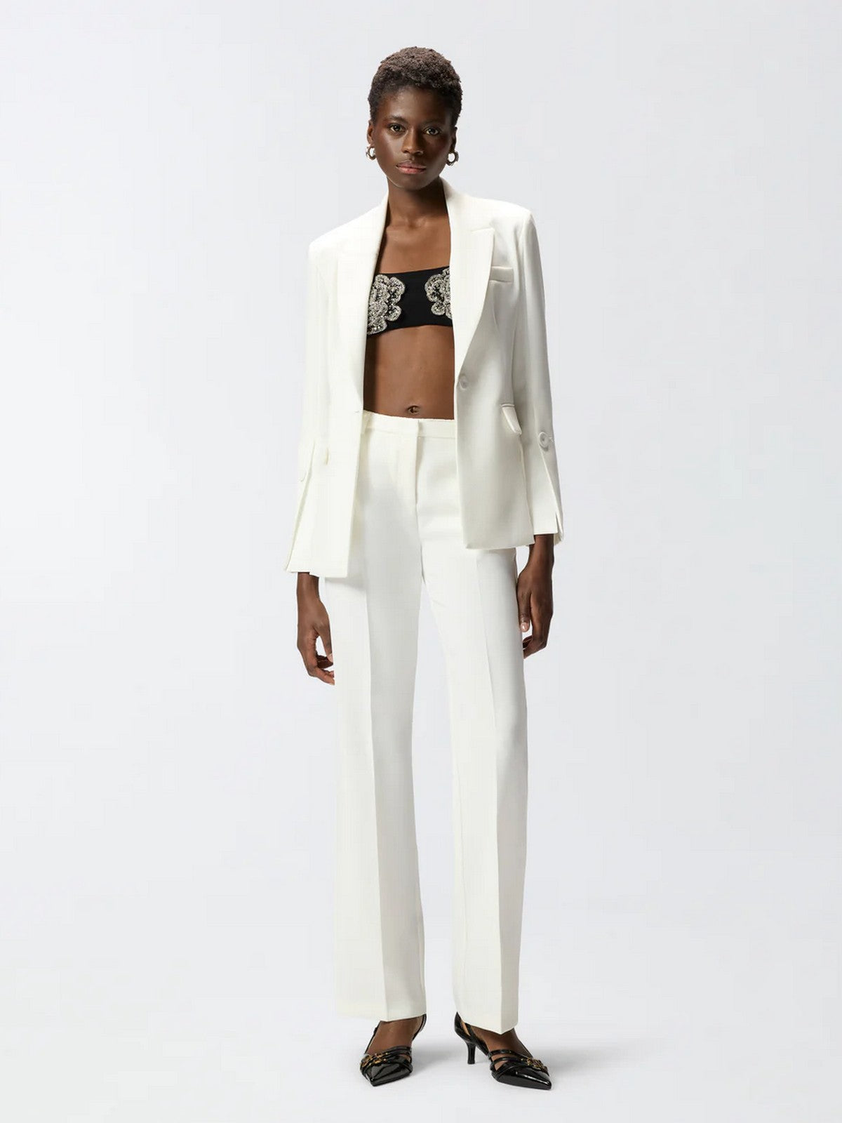 PINKO Pantalone Donna EUCALIPTO PANTALONE 106632-A32Z Z07 BIANCO SETA gioboutiqueweb