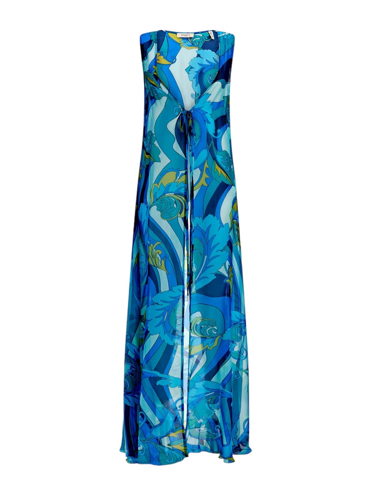 Ratet der Strandkleidung Langes Kleid Frauenkleid E4GK02 WE550 P7NX Blau