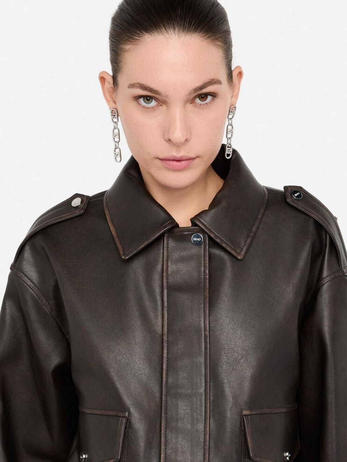 LIU JO WHITE Giubbino Donna  MF5097E1051 X0558 Light chocolate