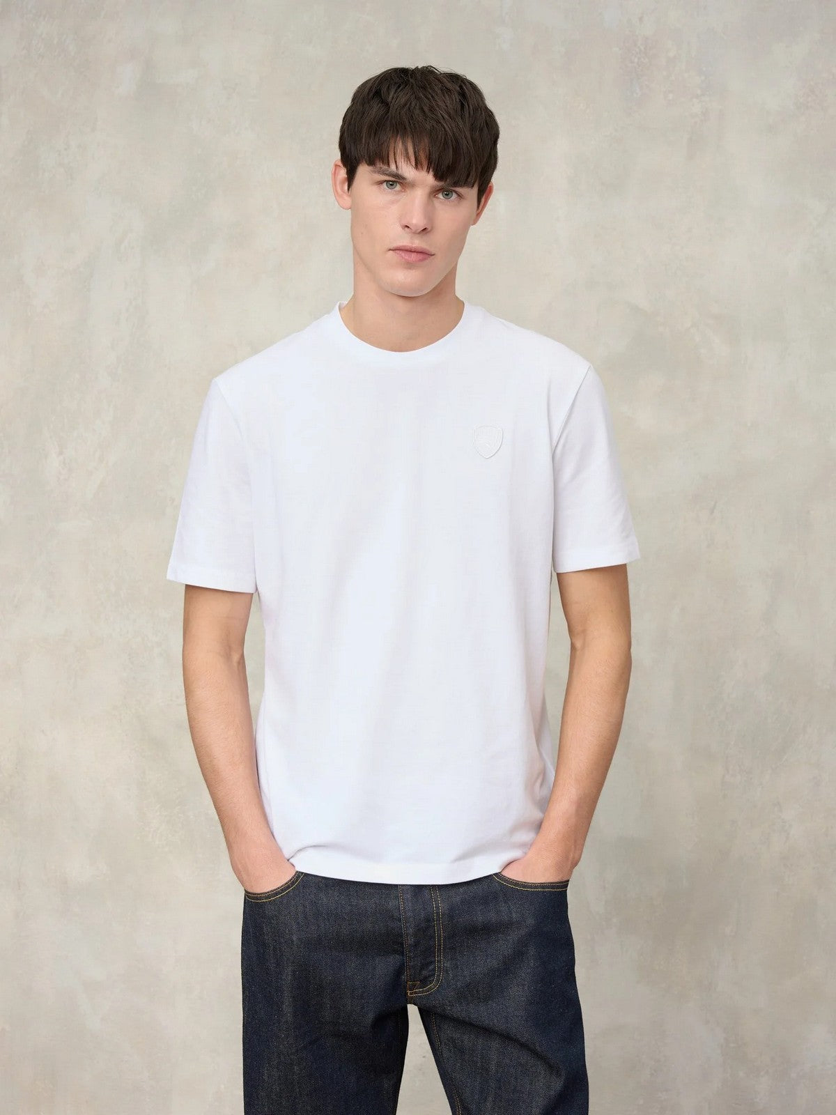 BLAUER T-shirt Uomo ATHENS 26SBLUH02306 007440 100 BIANCO OTTICO