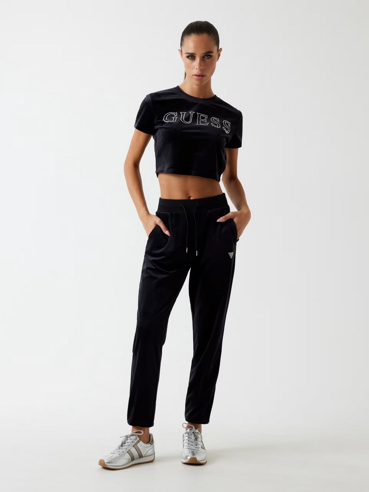 GUESS SPORT Pantalone Donna  V3BB27 K0232 JBLK Jet Black A996