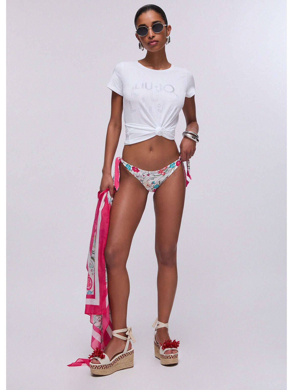 LIU JO BEACHWEAR T-shirt Donna  VA6171JS003 T9550 Bianco/degrade gioboutiqueweb