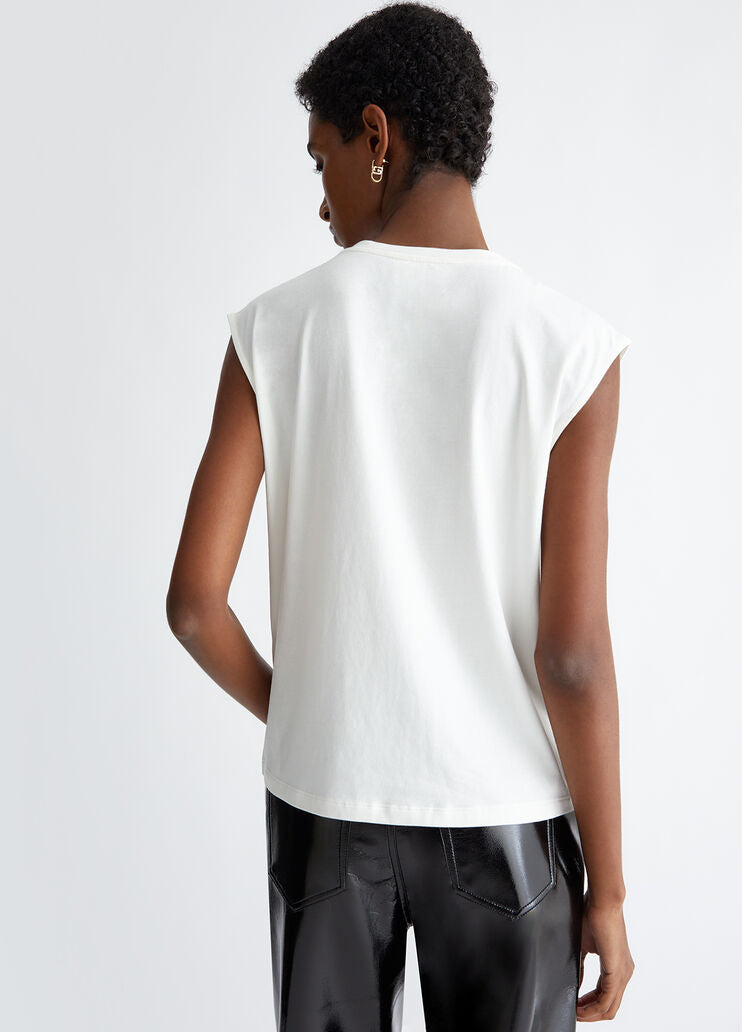 Liu Jo White T-shirt and pole Woman W4016J5003 Q9998 White