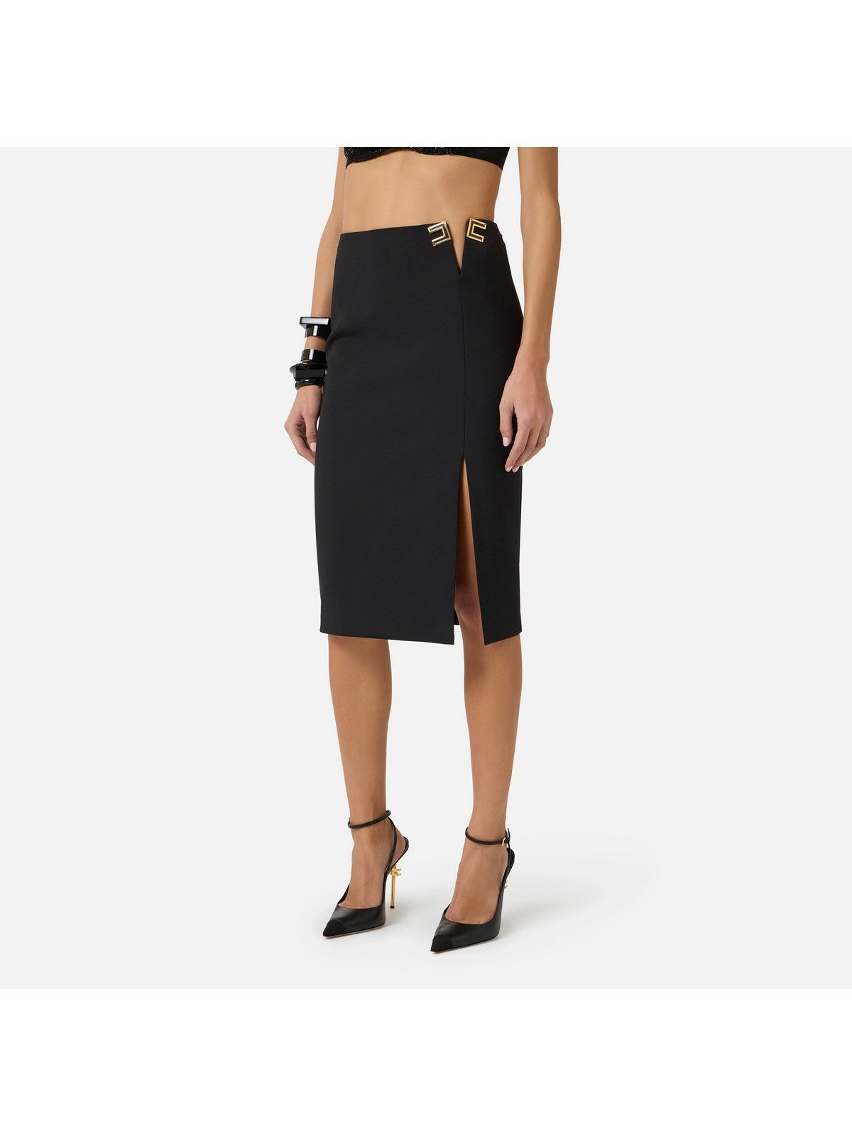 ELISABETTA FRANCHI Gonna Donna  GO14761E2 110 Nero gioboutiqueweb