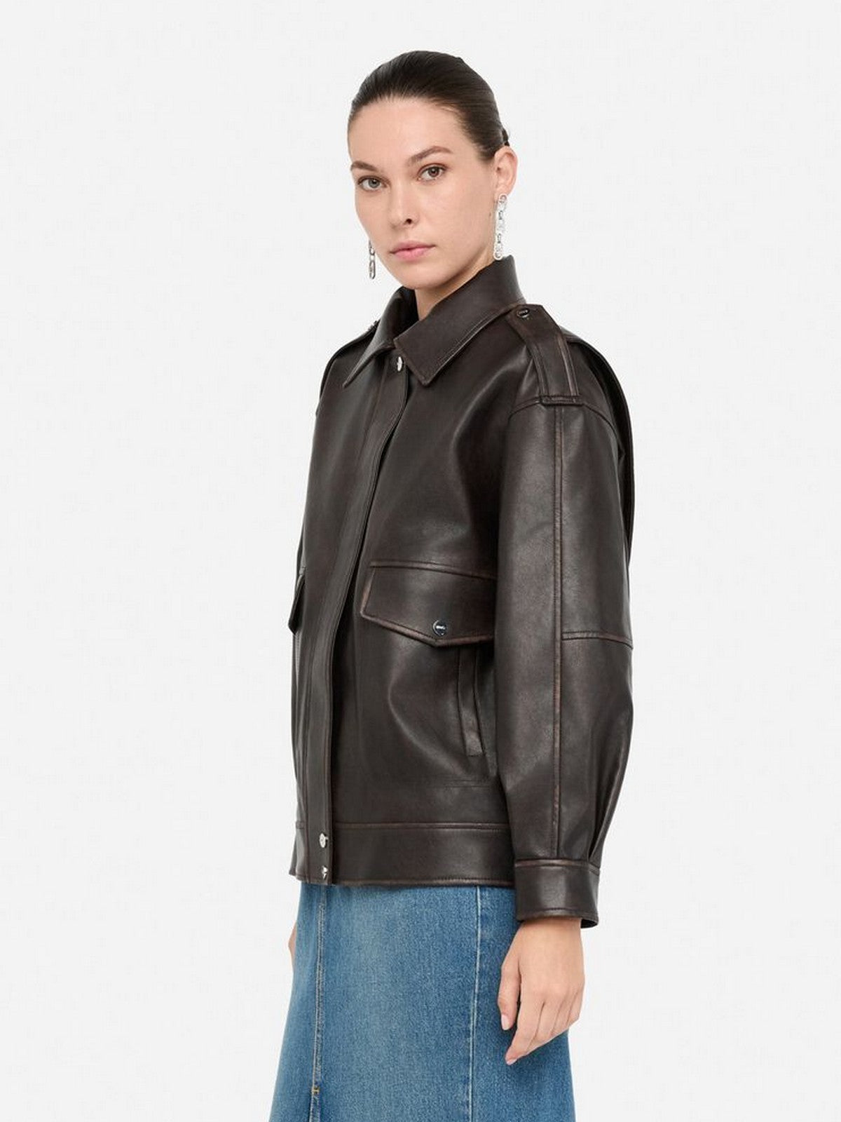 LIU JO WHITE Giubbino Donna  MF5097E1051 X0558 Light chocolate