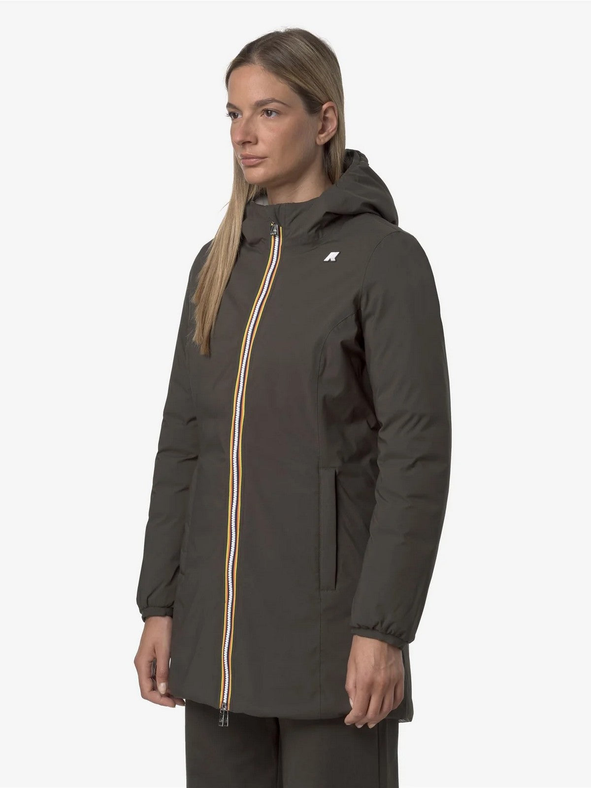 K-WAY Giubbino Donna DENISE ST THERMO DOUBLE K8134CW B42 Black Olive - Green gioboutiqueweb