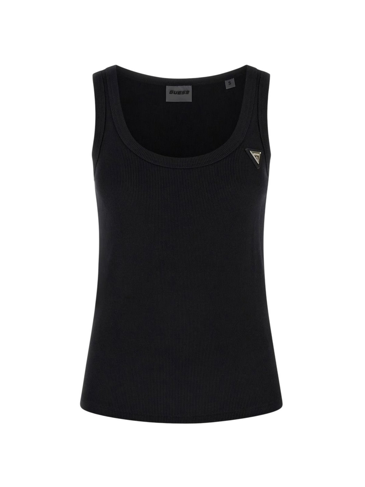 GUESS SPORT Canotta Donna COLETTE RIB TANK V4YP06 K8RT2 JBLK Jet Black A996 gioboutiqueweb