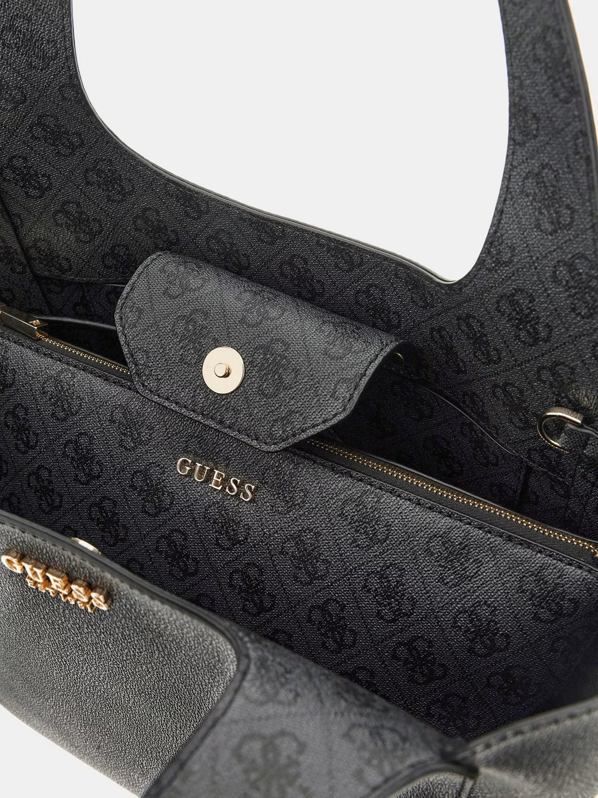 GUESS Borsa Donna CALISTA 2 IN 1 TOTE HWSG73 34220 CLO COAL LOGO gioboutiqueweb