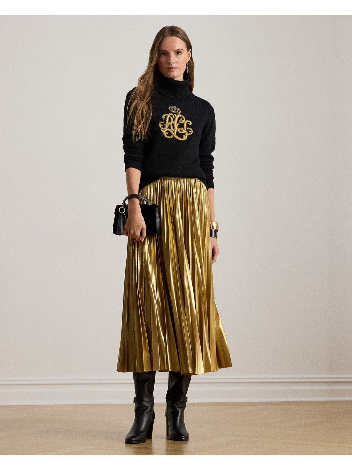 LAUREN RALPH LAUREN Maglione dolcevita Donna KEXLEY-LONG SLEEVE-PULLOVER 200979687 001 BLACK