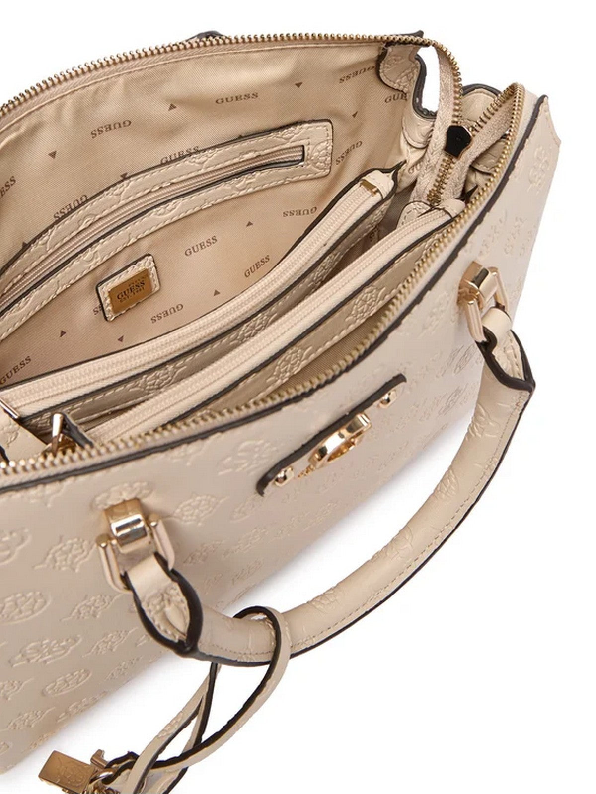 GUESS Borsa Donna DITA MULTI COMP SATCHEL HWPD76 02060 LUG LIGHT TAUPE LOGO