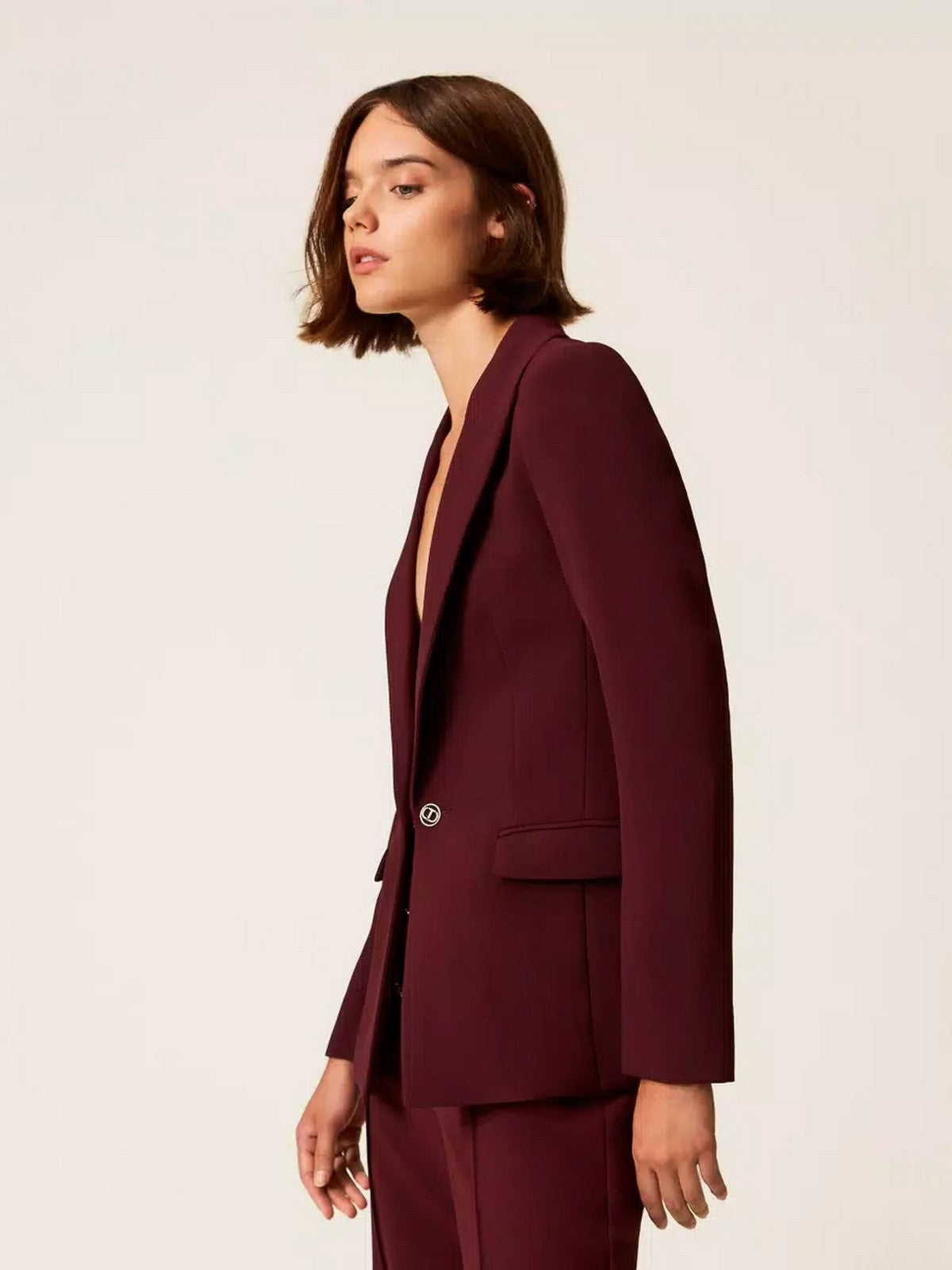 TWINSET Giacca Donna CREPE SUIT 252TP2590 05609 WINETASTING