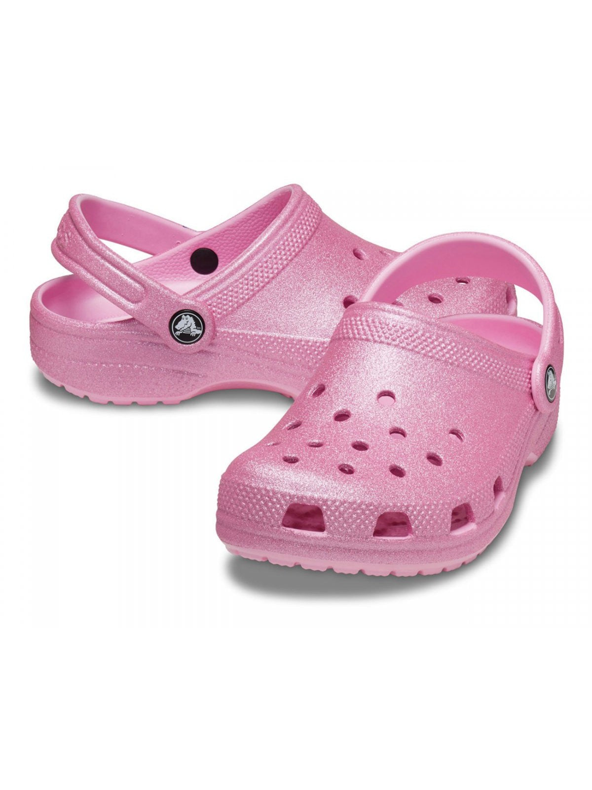 CROCS Sabot Bambine e ragazze Classic Glitter Clog K PINK TWEED GLITTER - 206993 6XE gioboutiqueweb