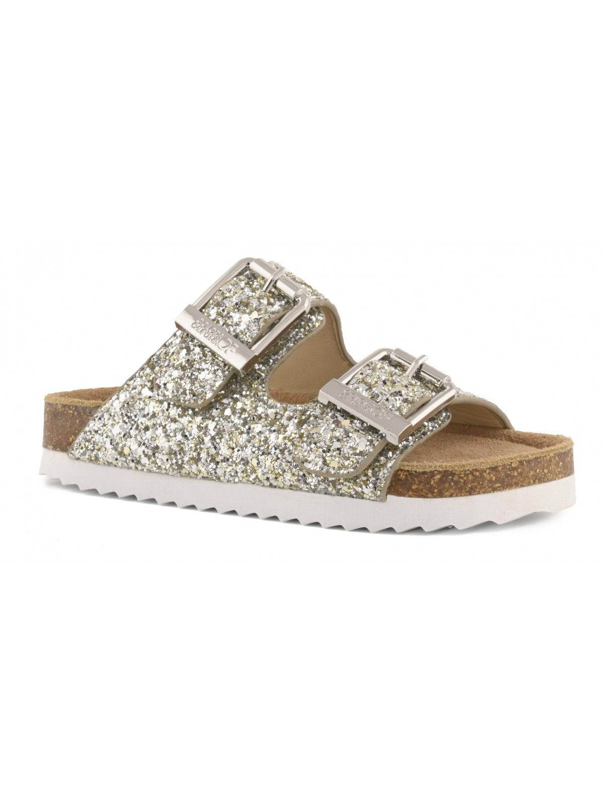 Colors Of California Sandalo Bambine e ragazze glitter sandal 2 buckles - HC.2415N SIL gioboutiqueweb