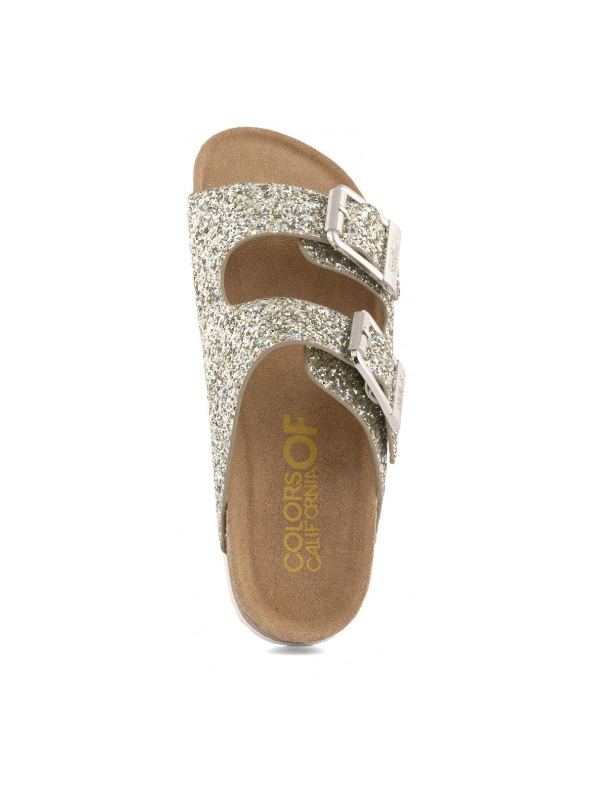 Colors Of California Sandalo Donna bio glitter metal buckles - HC.BIO35N SIL gioboutiqueweb