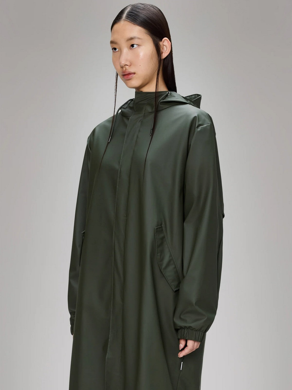RAINS Giubbino Unisex adulto Fishtail Parka W3 18140 03 Green GREEN gioboutiqueweb