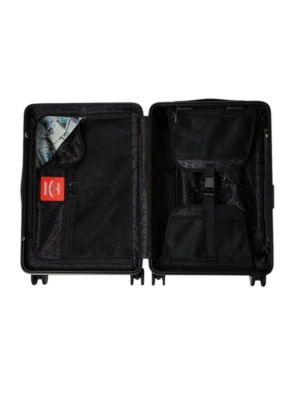 SPRAYGROUND Trolley Unisex adulto SHARKS IN PARIS WTF BUBBLE BROWN CHECK FULL-SIZE LUGGAGE - 910CL339NSZ gioboutiqueweb
