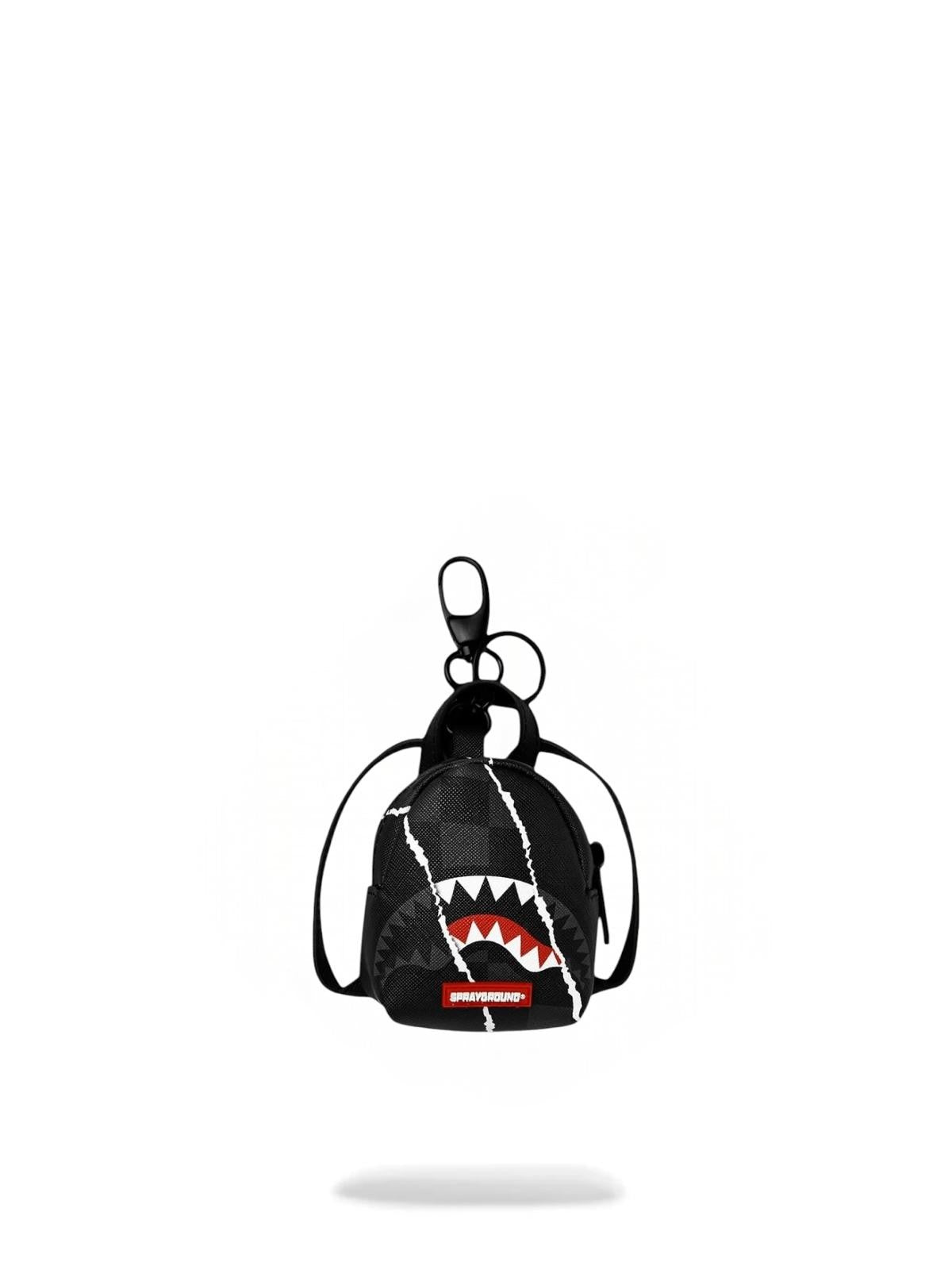 SPRAYGROUND Portachiave Unisex adulto CENTER RIP REVEALING GRAY CHECK BACKPACK KEYCHAIN - 910K9352NSZ gioboutiqueweb