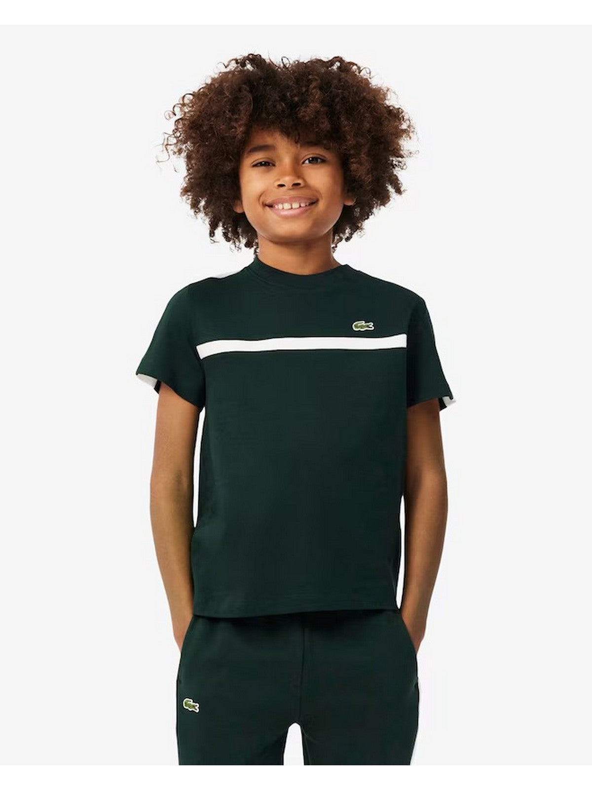 LACOSTE KIDS T-shirt Bambini e ragazzi LCB COLORBLOCK STRIPE TEE Verde - 947774 YZP gioboutiqueweb