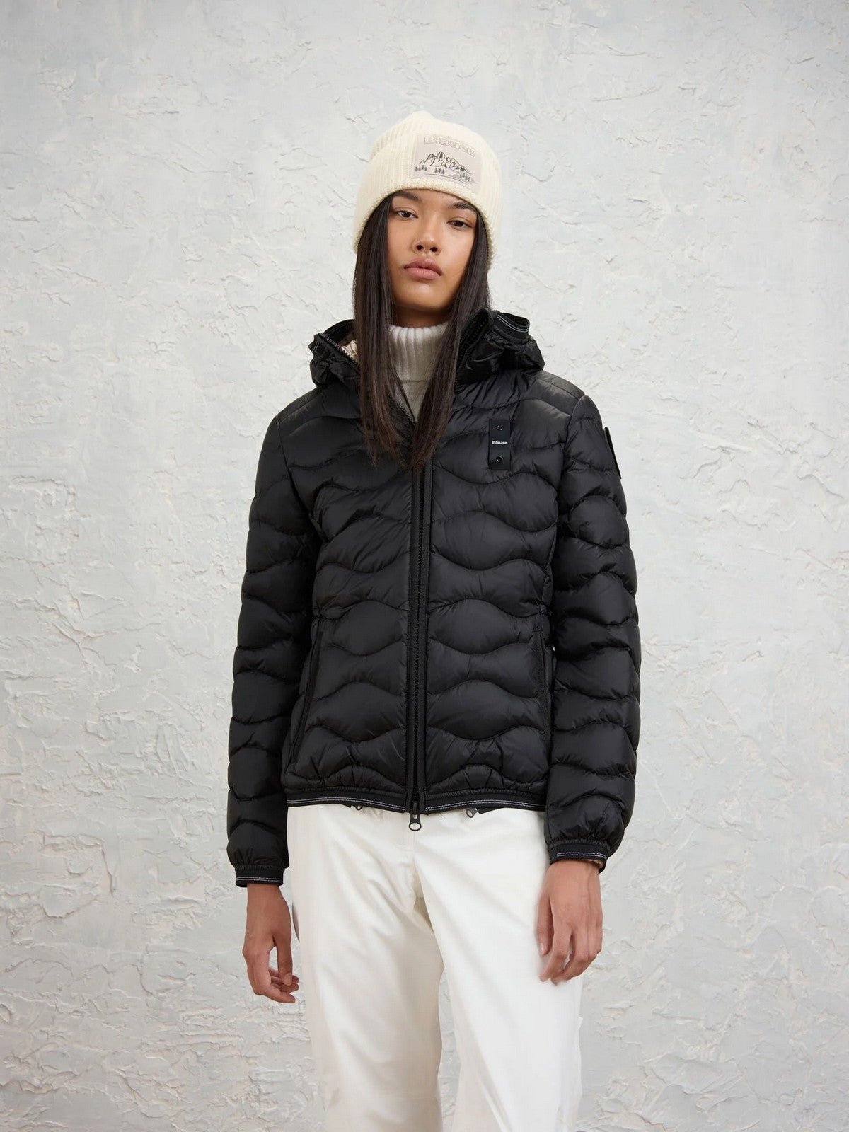BLAUER Piumino Donna CAMELIA NERO interno BEIGE 301 - 26WBLDC03033 006047 999EI gioboutiqueweb
