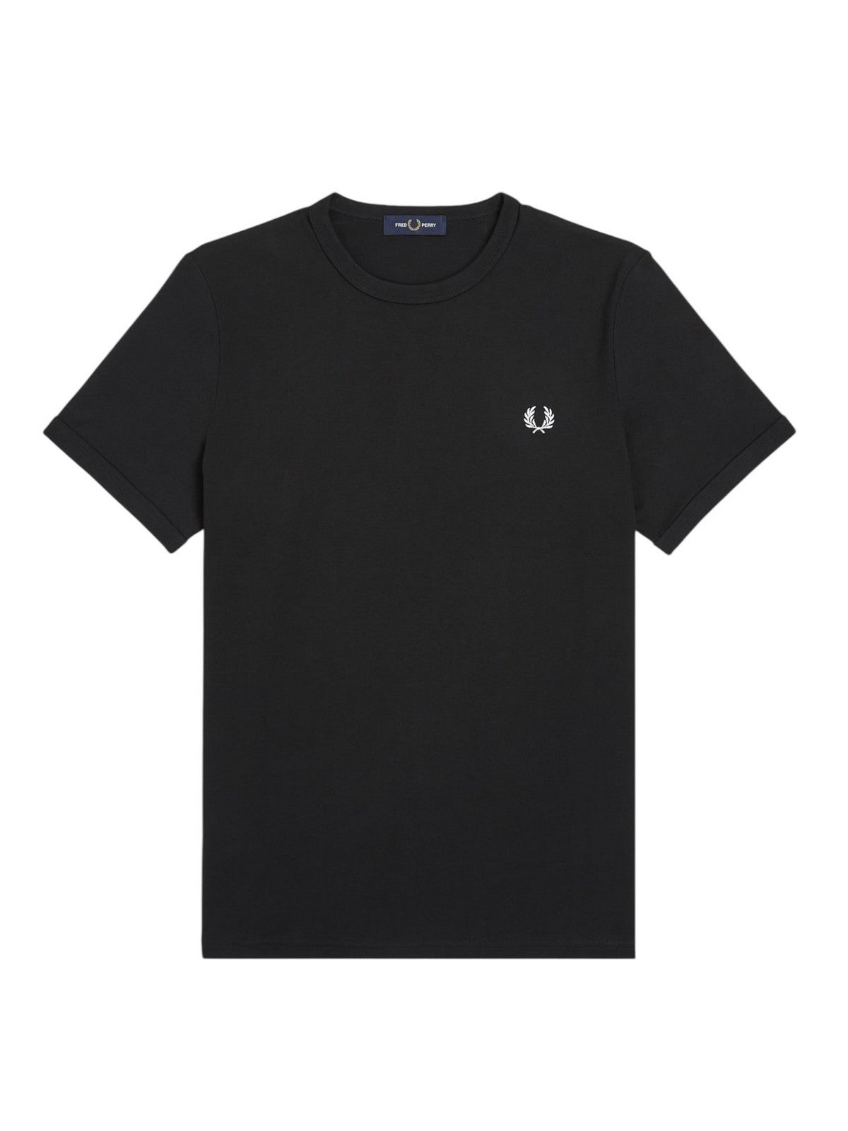 FRED PERRY T-shirt Uomo FP RINGER T-SHIRT FP-M3519 102 BLACK gioboutiqueweb