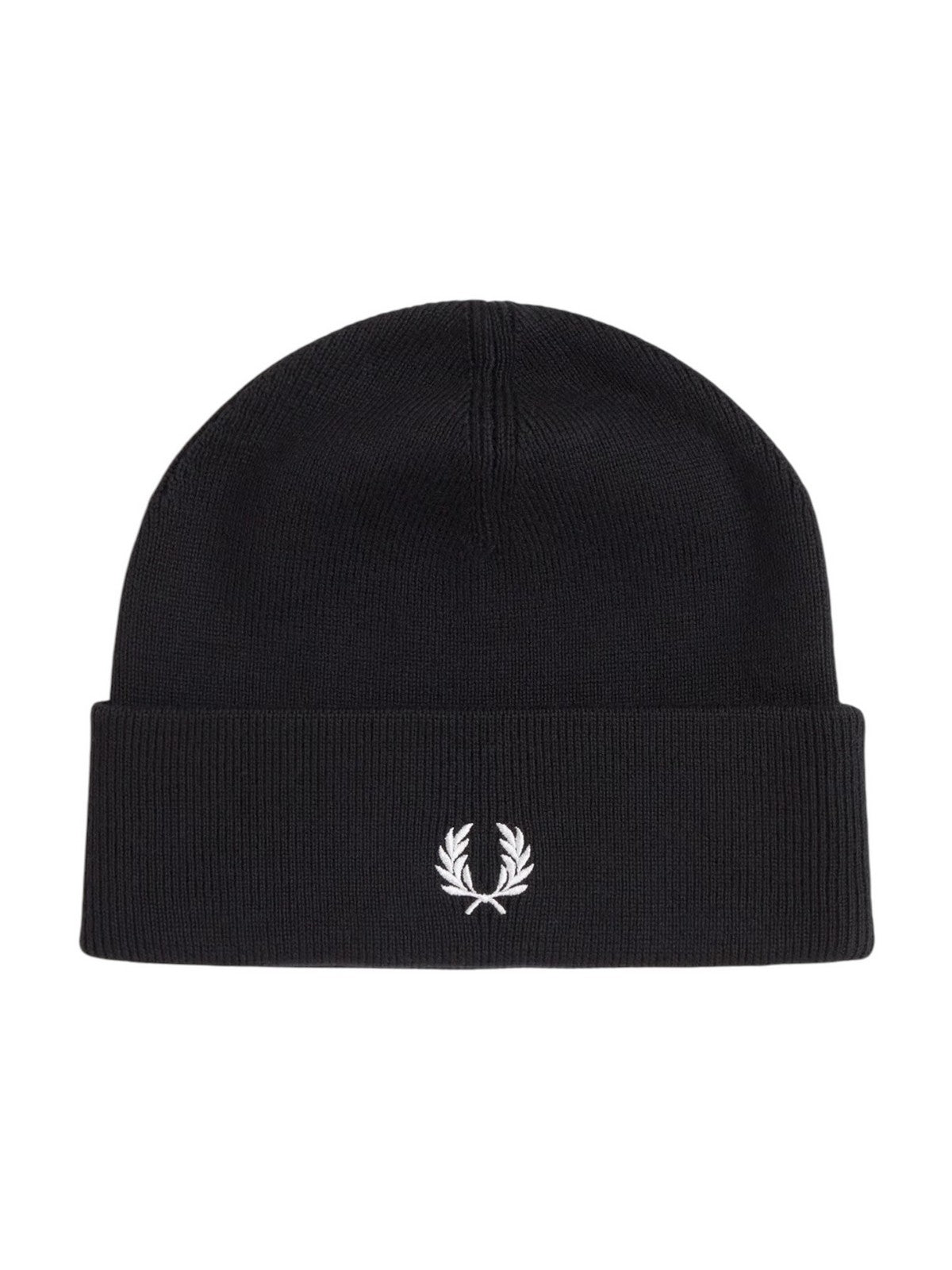 FRED PERRY Cappello Uomo FP CLASSIC MERINO WOOL BEANIE BLACK/SNOWWHITE - FP-C3316 843 gioboutiqueweb
