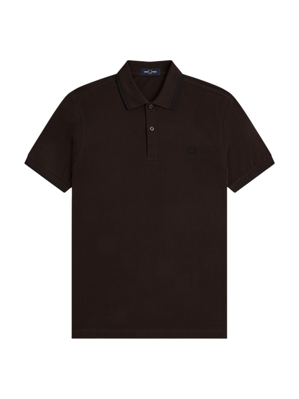 FRED PERRY Polo Uomo FP TWIN TIPPED FRED PERRY SHIRT RICH BROWN/BLACK - FP-M3600 86C gioboutiqueweb