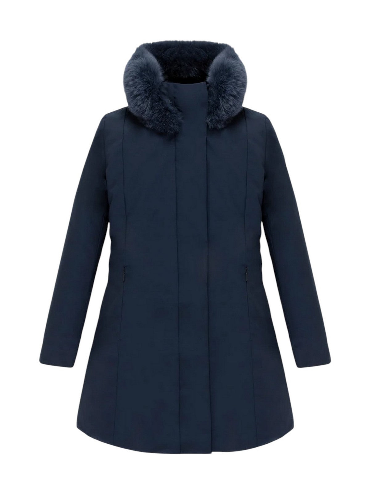 REFRIGIWEAR Piumino Donna LADY TECH/1 FUR JACKET DARK BLUE - W99108 XT3790 F03700 gioboutiqueweb