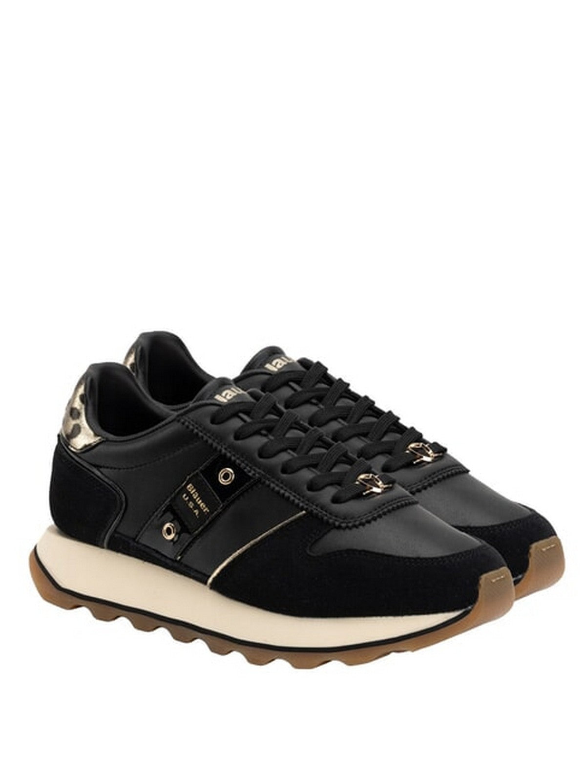 BLAUER Sneaker Donna MILLS BLACK/LEOPARD - F6MILLS01/LEL BLK/LEO gioboutiqueweb