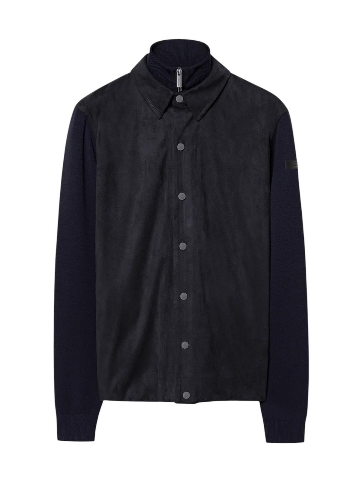 RRD Camicia Uomo nabucco max overshirt soft knit BLUE BLACK - W26166 60 gioboutiqueweb