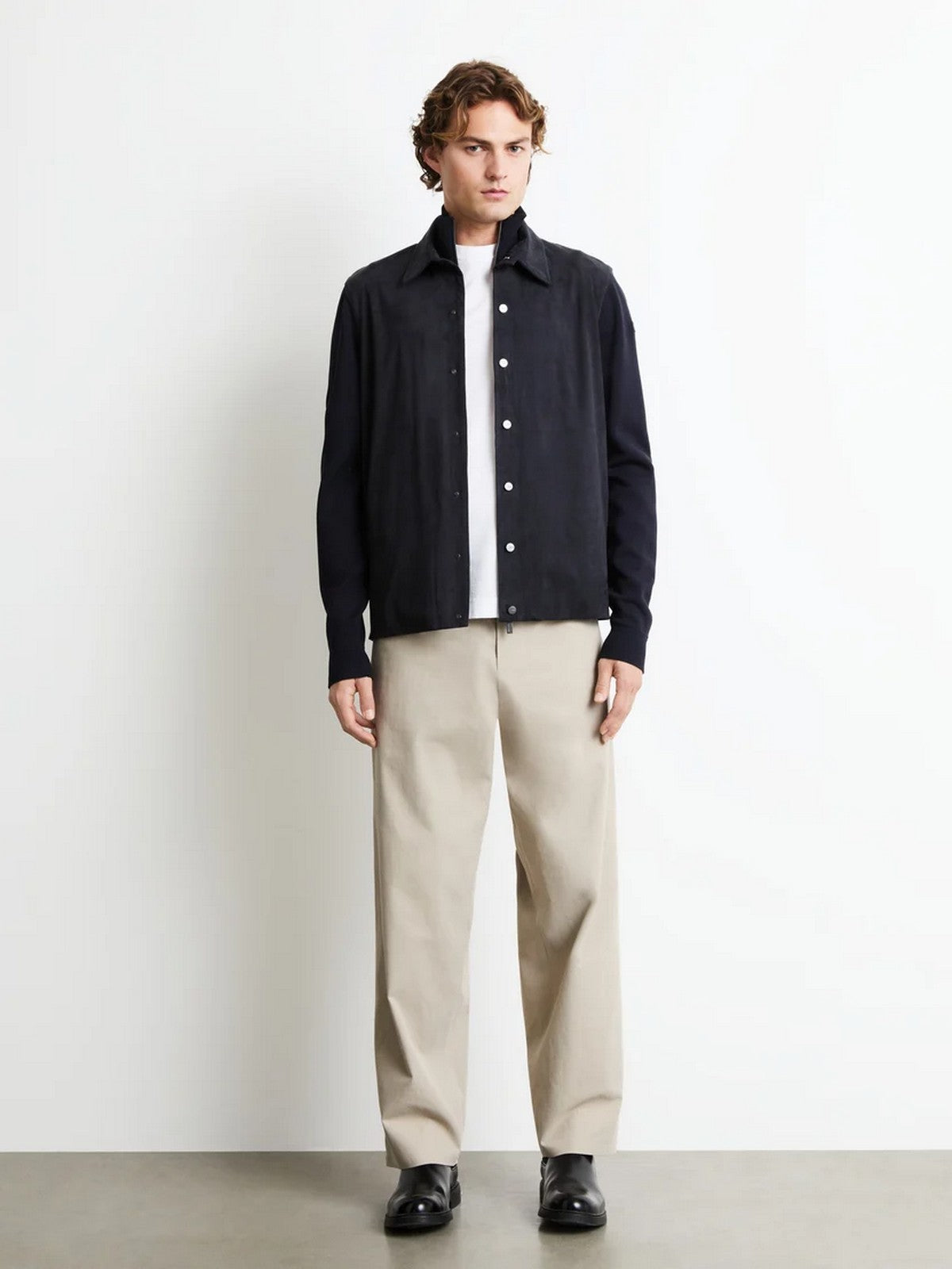 RRD Camicia Uomo nabucco max overshirt soft knit BLUE BLACK - W26166 60 gioboutiqueweb