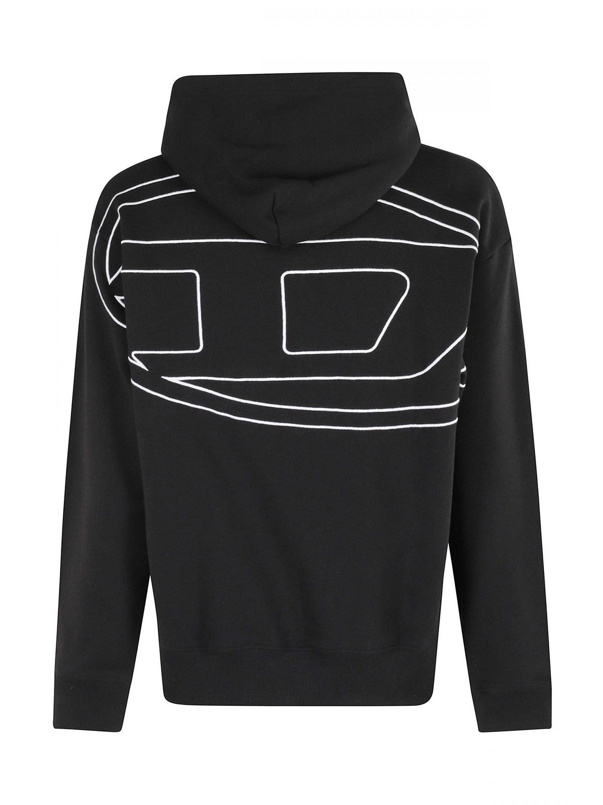 DIESEL Felpa Uomo S-MACS-HOOD-MEGOVAL-D FELPA Nero - A11304 0GYCJ 9XX gioboutiqueweb
