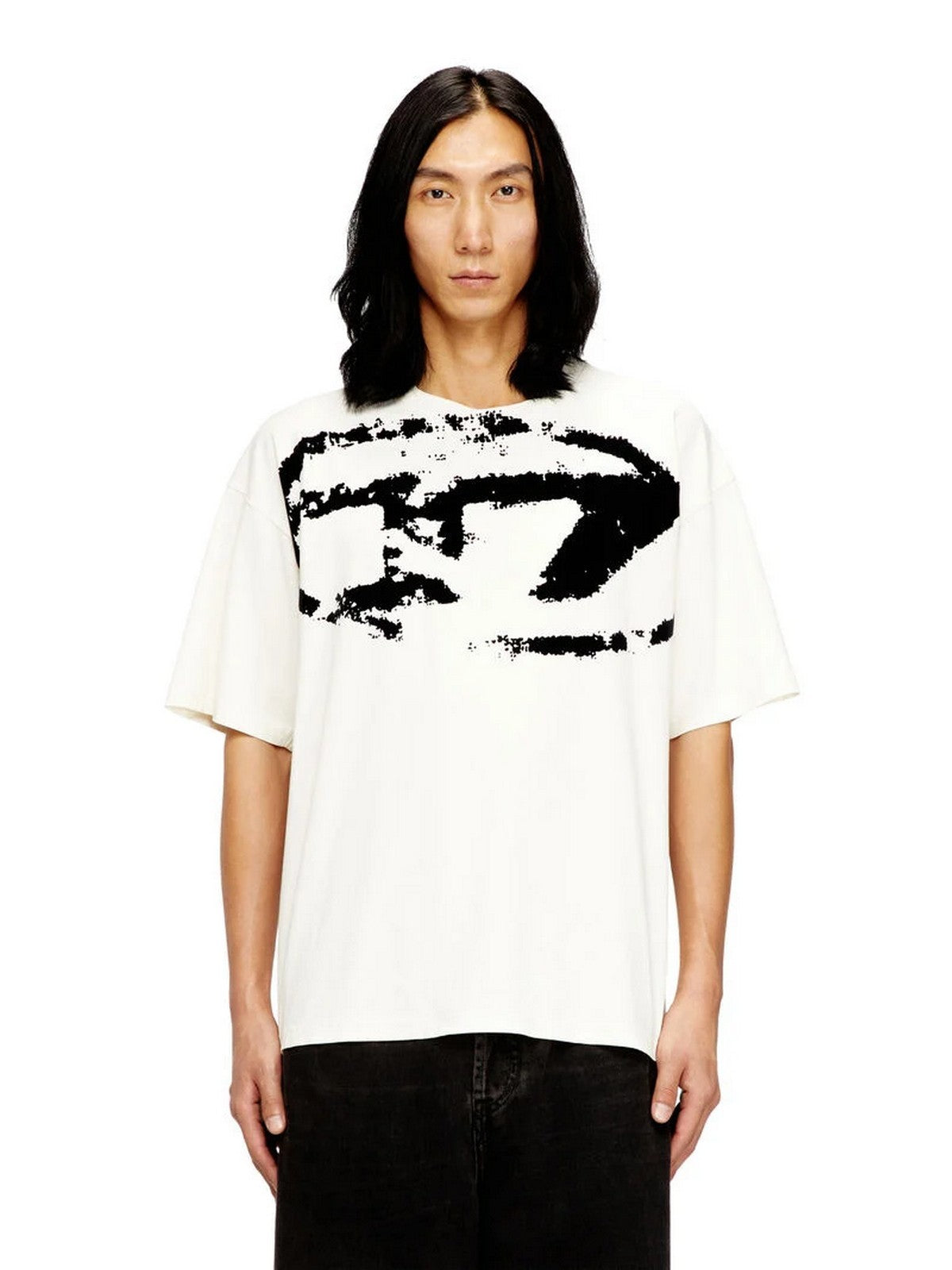DIESEL T-shirt Uomo T-BOXT-N14 MAGLIETTA Avorio - A13049 0DQAU 141A gioboutiqueweb