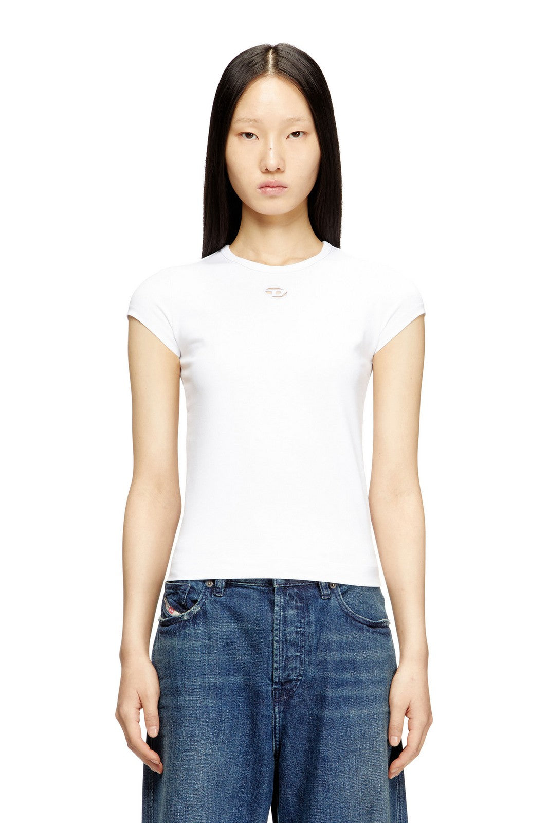 DIESEL T-shirt Donna T-ANGIE-OD MAGLIETTA A19912 0AFAA 100 100 - WHITE gioboutiqueweb