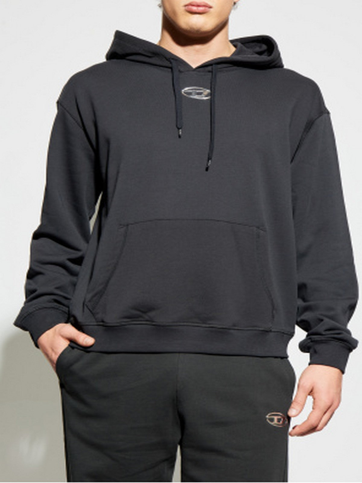 DIESEL Felpa Uomo S-NORM-HOOD-IOD FELPA A20447 0BKBW 900 001 - BLACK