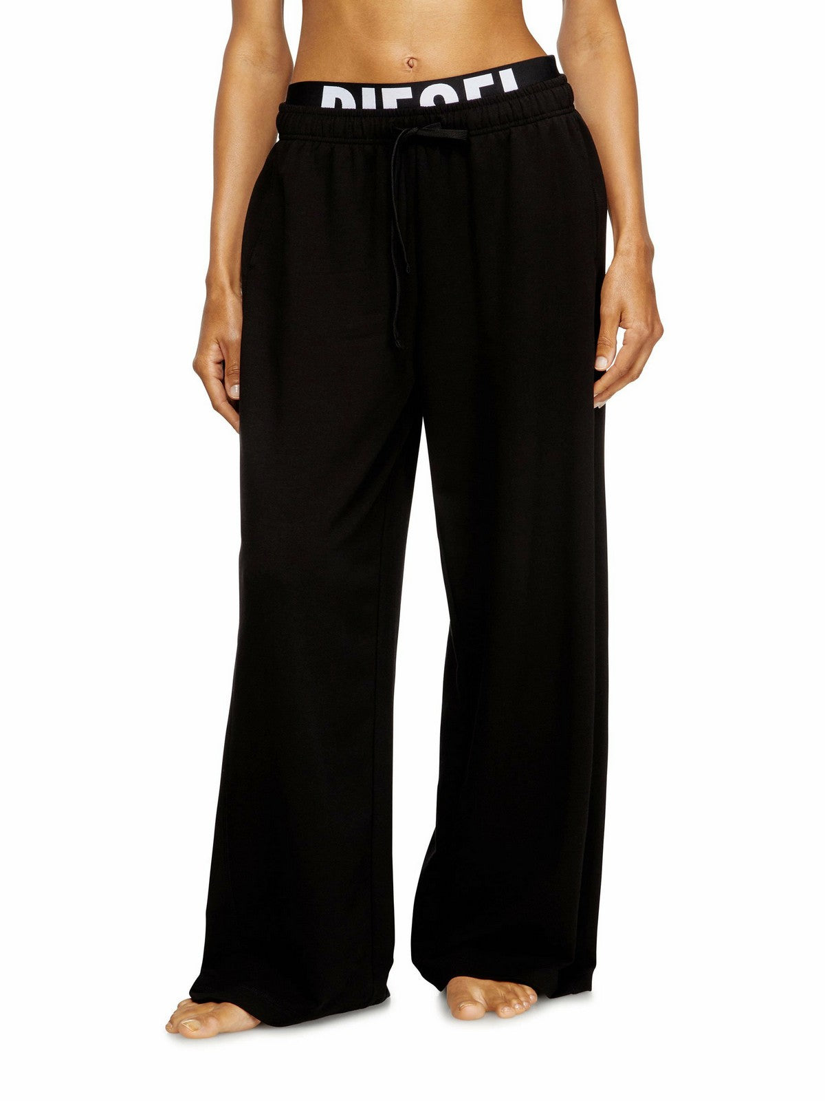 DIESEL Pantalone Donna LESLIE-D-POP PANTALONI A20876 0IKBJ 9XX 001 - BLACK gioboutiqueweb