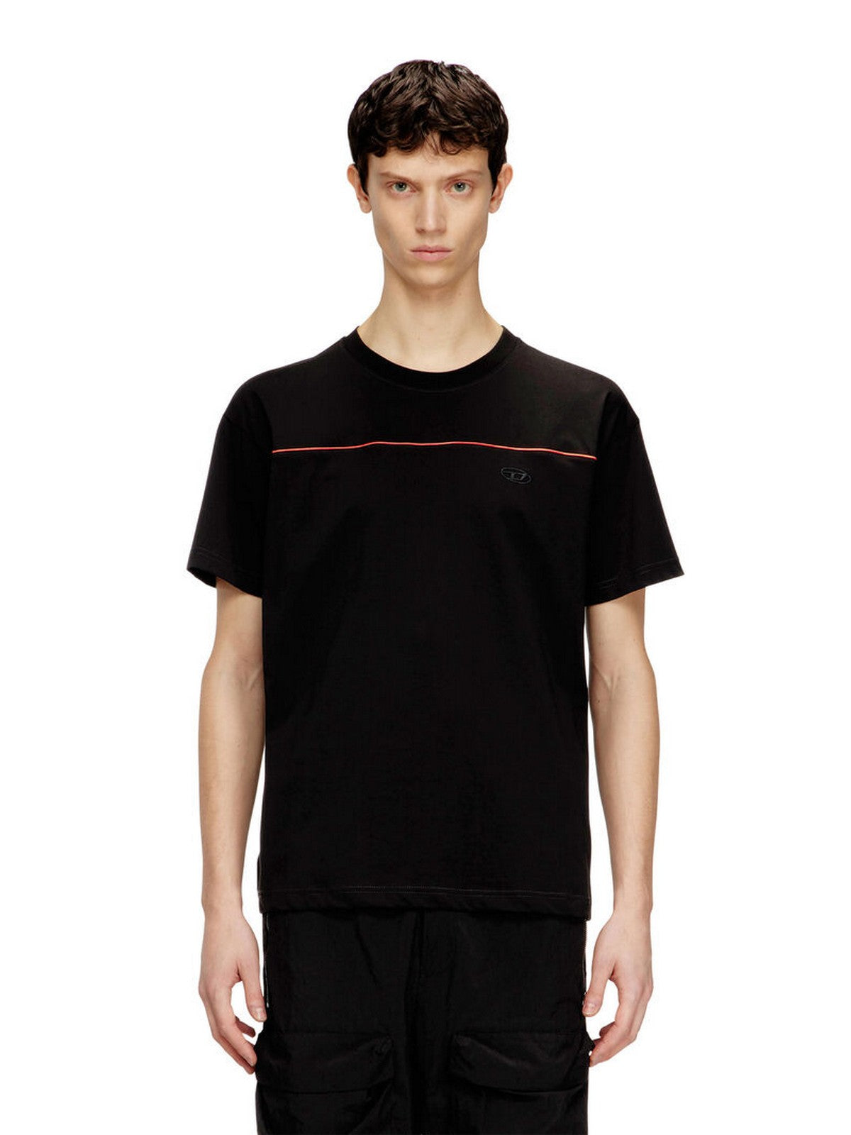 DIESEL T-shirt Uomo T-NORM-PIPING MAGLIETTA Nero - A21118 0NIAX 9XX gioboutiqueweb