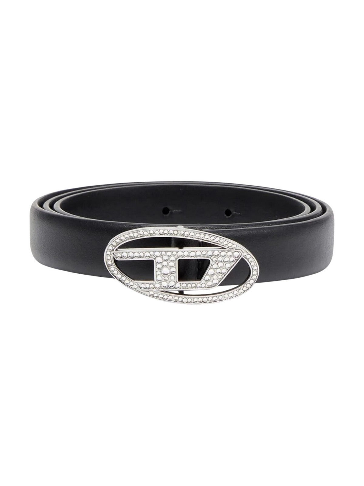 DIESEL Cintura Donna OVAL D LOGO B-1DR STRASS 20 BELT Nero - X09972 P6364 T8013 gioboutiqueweb