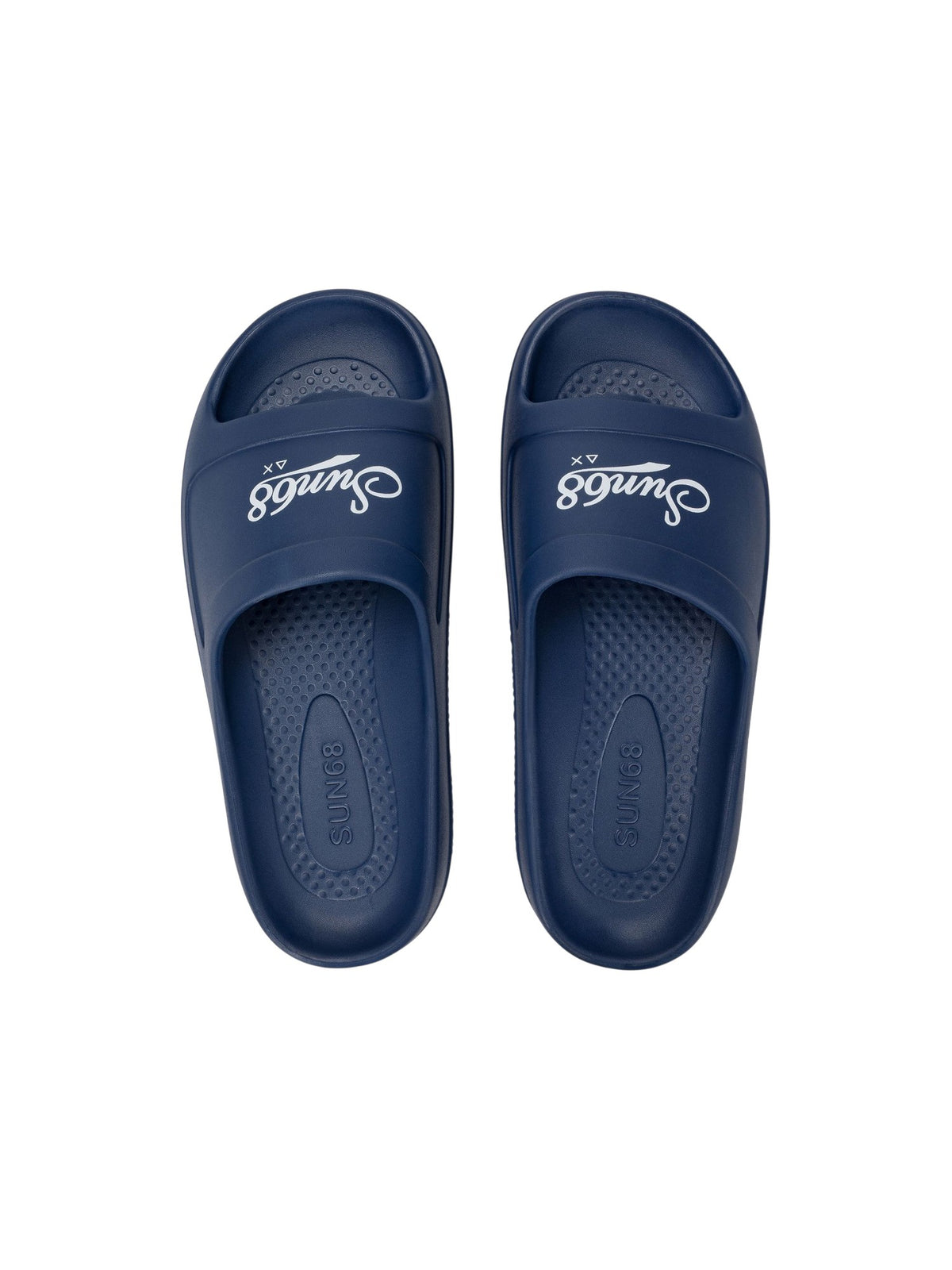 Sun68 Ciabatte Uomo Slippers Monoblock Print Sun68 Navy Blue/Bianco - X36115-070 gioboutiqueweb