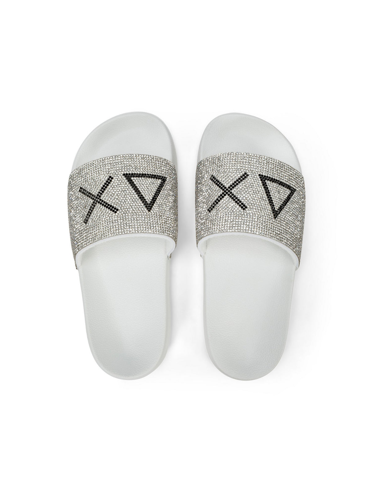 Sun68 Ciabatte Donna Slippers Strass Logo Bianco - X36211-01 gioboutiqueweb