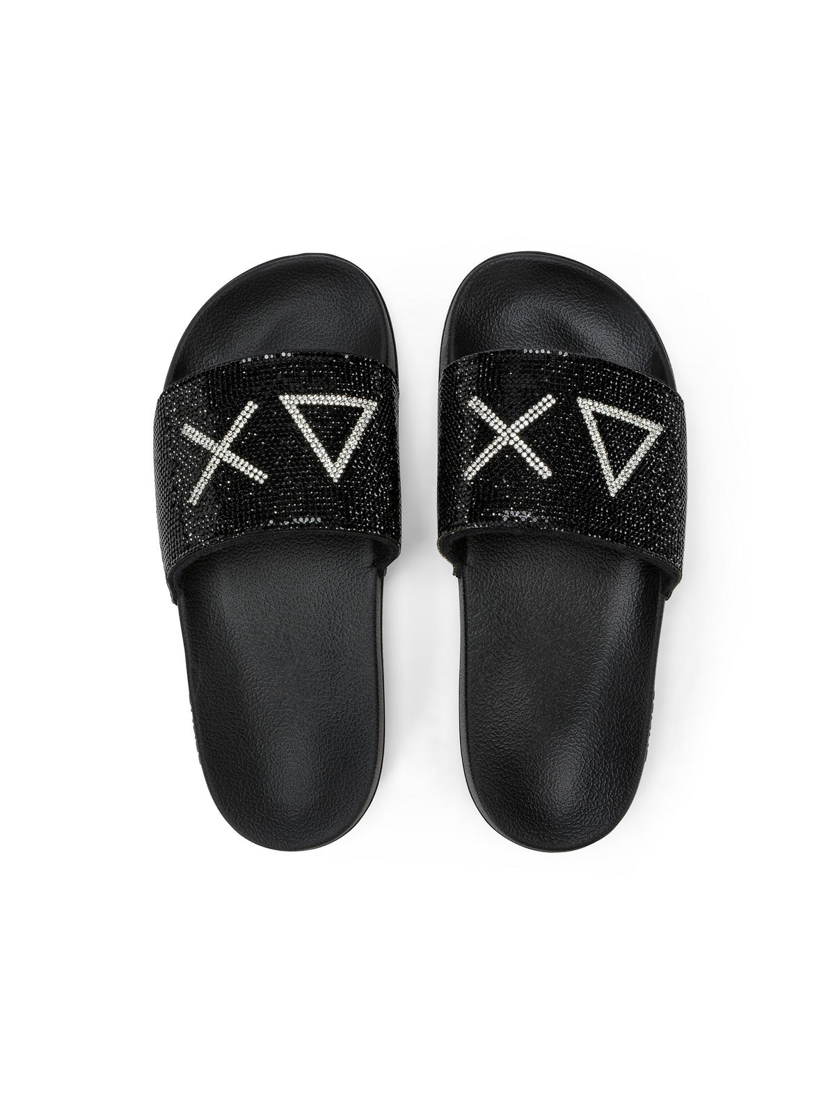 Sun68 Ciabatte Donna Slippers Strass Logo Nero - X36211-11 gioboutiqueweb