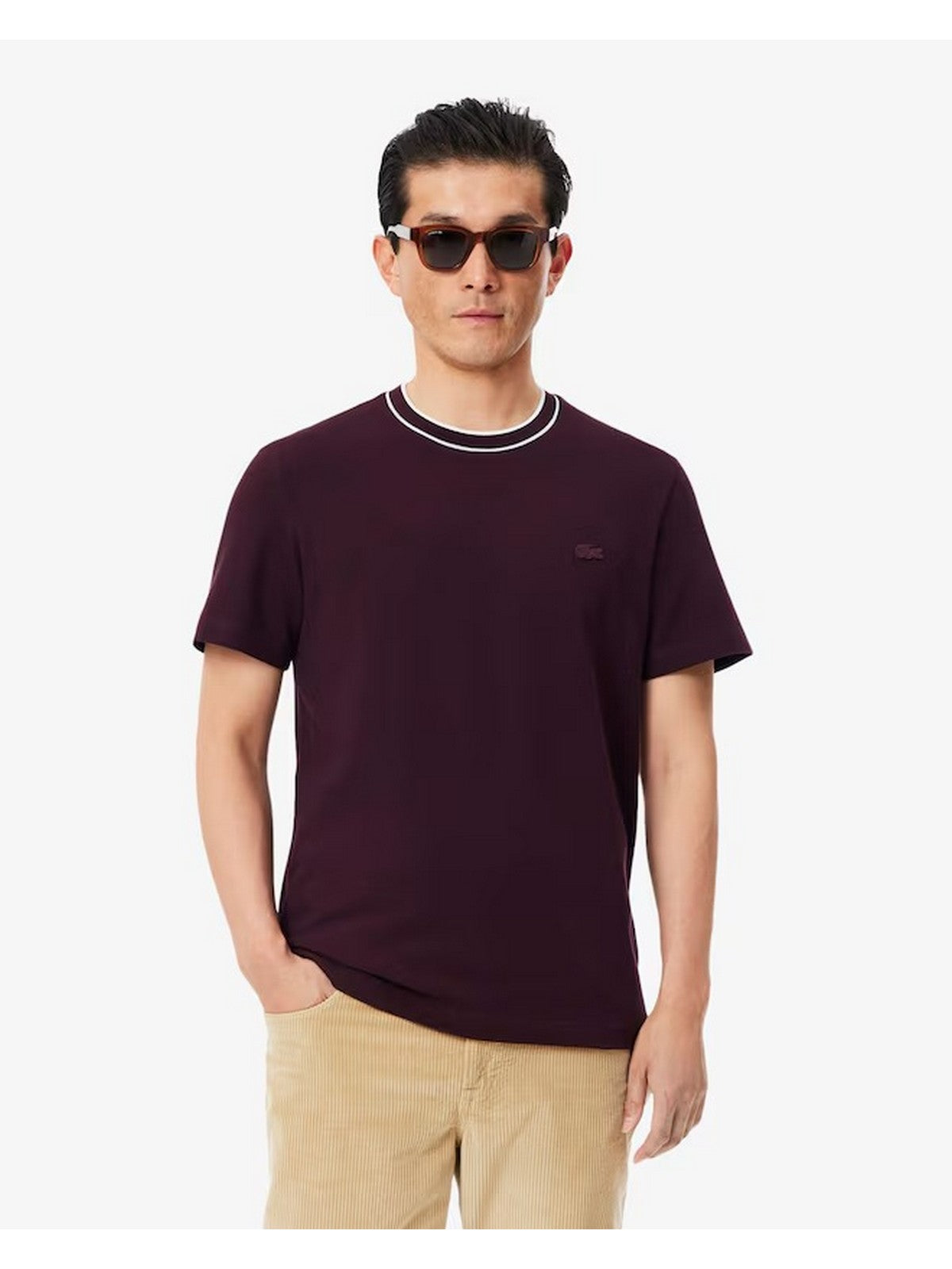 LACOSTE T-shirt Uomo Marrone - TH8174 3KE gioboutiqueweb