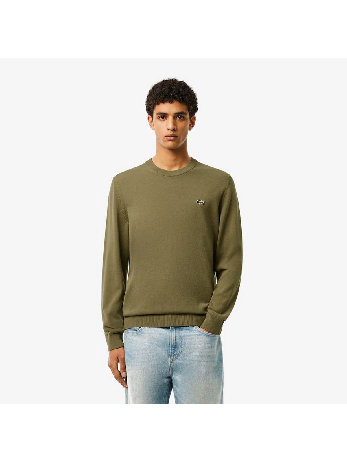 LACOSTE Maglione Uomo AH1985 BMY VERDE MILITARE gioboutiqueweb